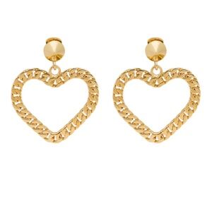 Moschino Chain Heart Earrings